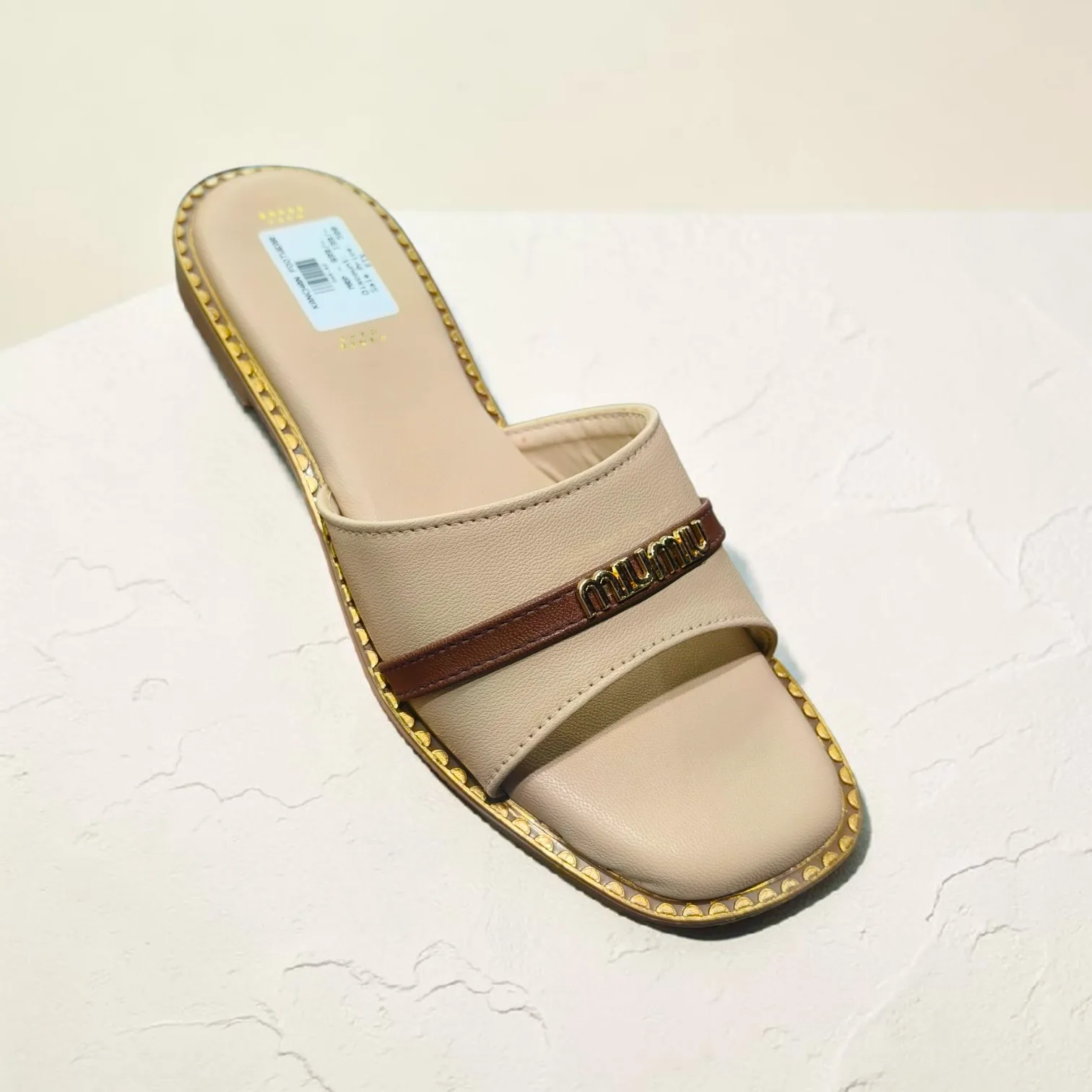 Chic Logo-Embellished Flat Slides 👡 ART - D45-62