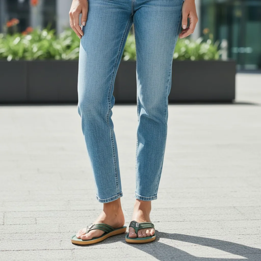 Sage Green Comfort Thong Sandals 🩴 ART - softy. - Image 2