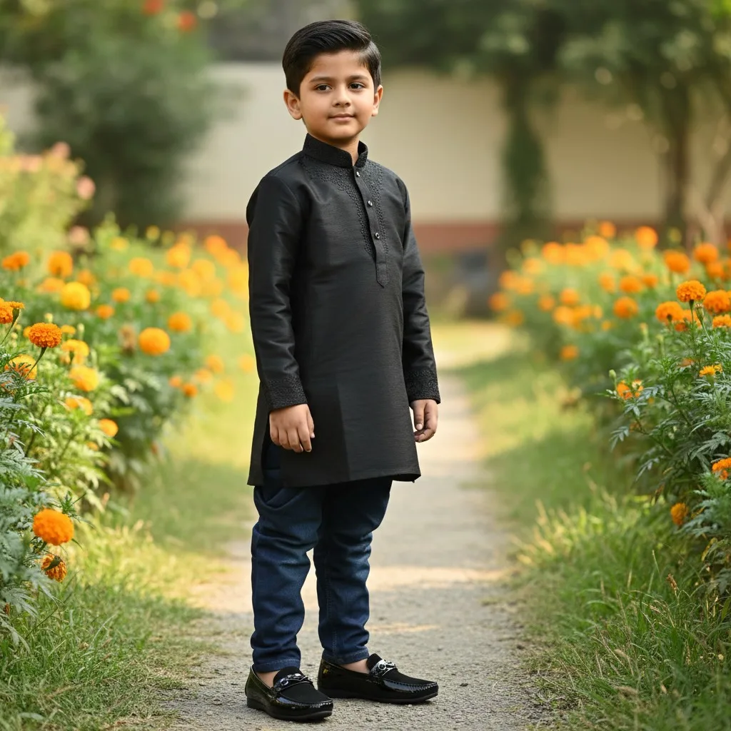 "Royal Noir" Kids' Velvet & Patent Loafers πβ¨ ART - H24-02 - Image 2