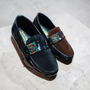 Elite Junior Two-Tone Patent & Suede LoafersART - H24-03 h24-04 h24-05