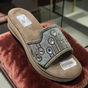 Embellished Platform Slide Sandals 👡 ART - D46-44