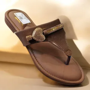 Hello Gold-Heart Embellished T-Strap Flats ✨ ART - D47-26
