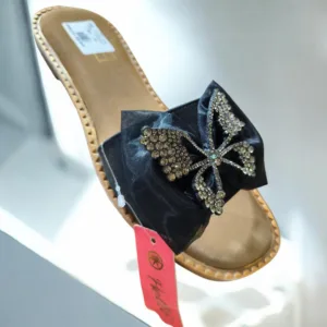 Butterfly Organza Jeweled Slide Sandals 🦋 ART - D47-23