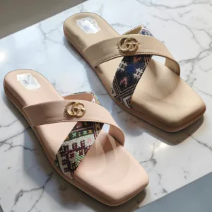 Gucci-Inspired Criss-Cross Slide Sandals 👡 ART D46-53