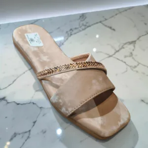 Velvet Glitz Criss-Cross Slides 👡 ART - D46-49