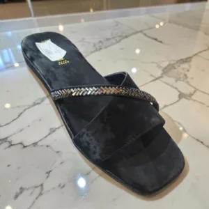 Velvet Glitz Criss-Cross Slides 👡 ART - D46-49