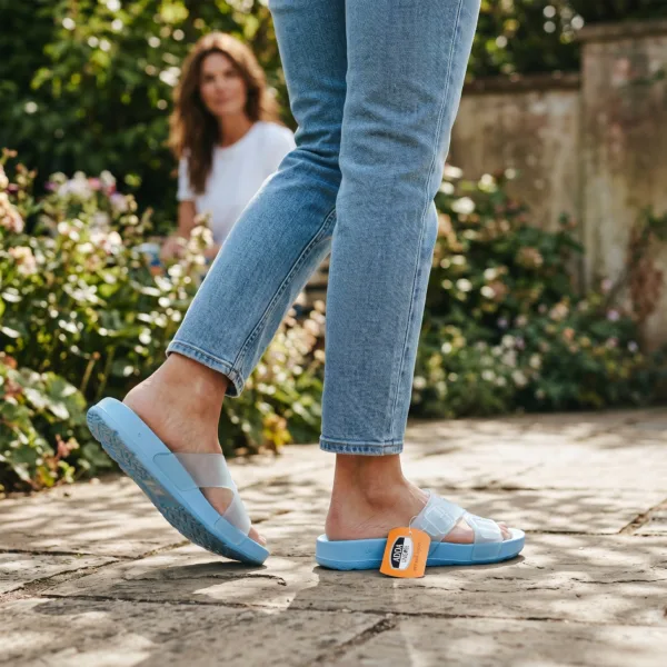 Adda Uniglobe “Crystal-Flex” Blue Slides ART – Wings 01 – Kanchan Footwear