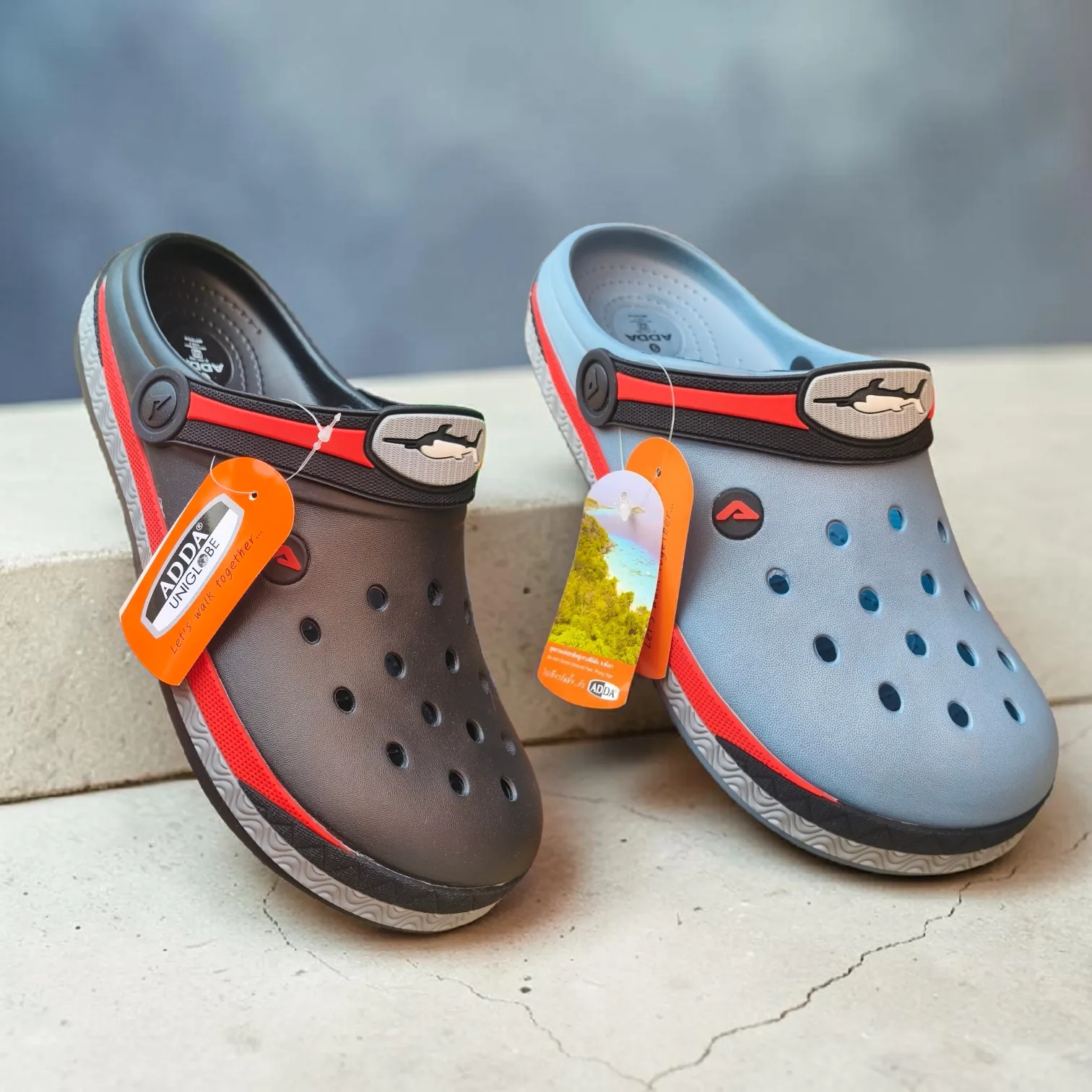 ADDA Uniglobe Shark-Series Clogs 🦈 ART - Navigator 11