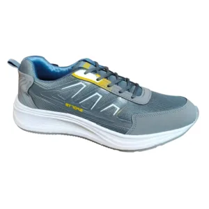 AeroStride Men's Grey & Blue Athletic Sports Shoe 🏃‍♂️ ART - Titan 44