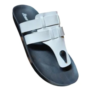 Paragon Men's White & Black Comfort Thong Sandals 🩴 ART - 6748