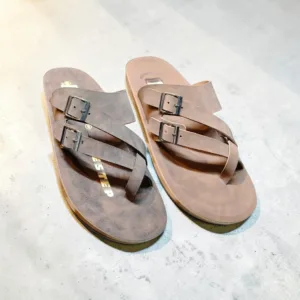 E-STEP Men's Dual-Strap Toe-Loop Sandals --- ART - Chetak