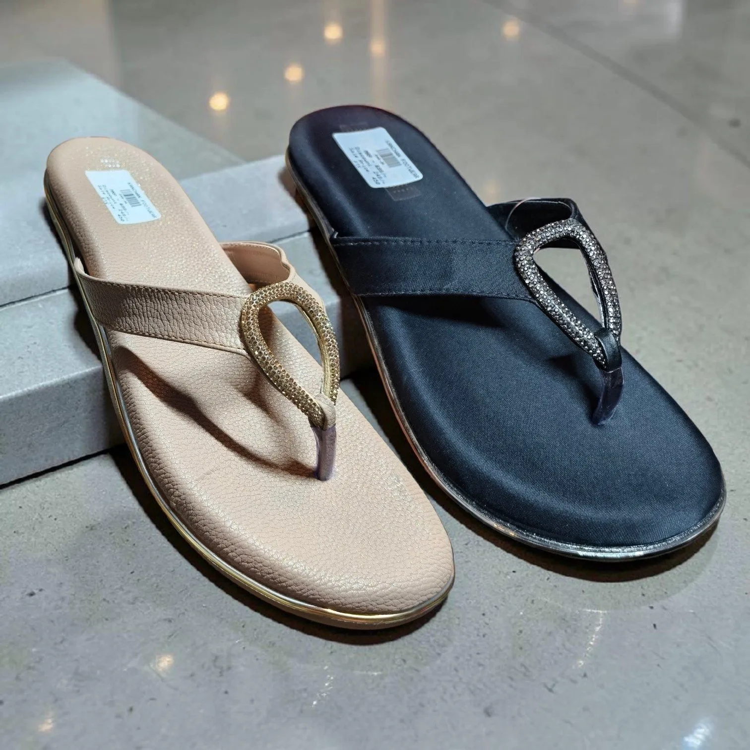 Elegance Embellished Thong Sandals ✨ART - D48-36