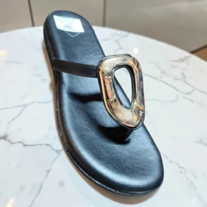 Black T-Strap Wedge SandalART - D48-35