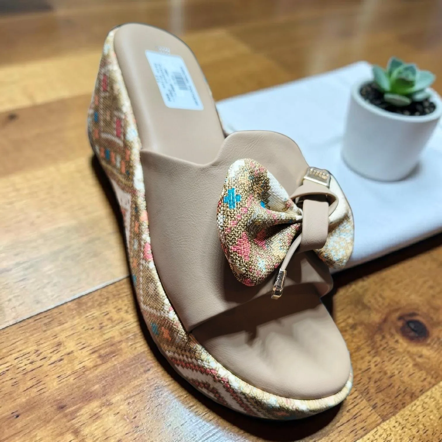 Chic Patterned Wedge Slide Sandal ✨ART - D48-01 - Image 3