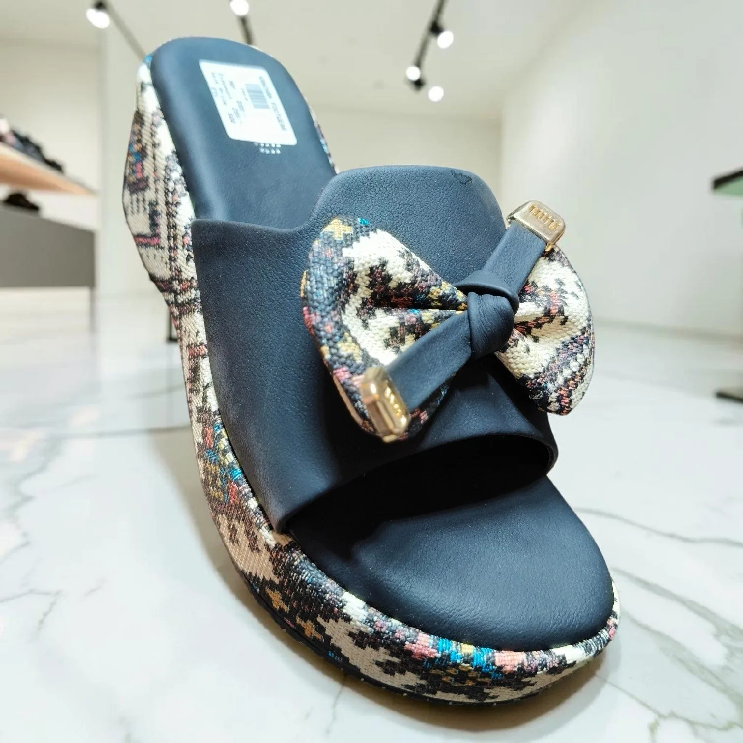 Chic Patterned Wedge Slide Sandal ✨ART - D48-01 - Image 2