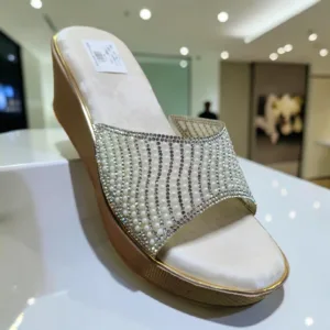 Elegant Embellished Wedge Sandals ๐ ART - D48-05