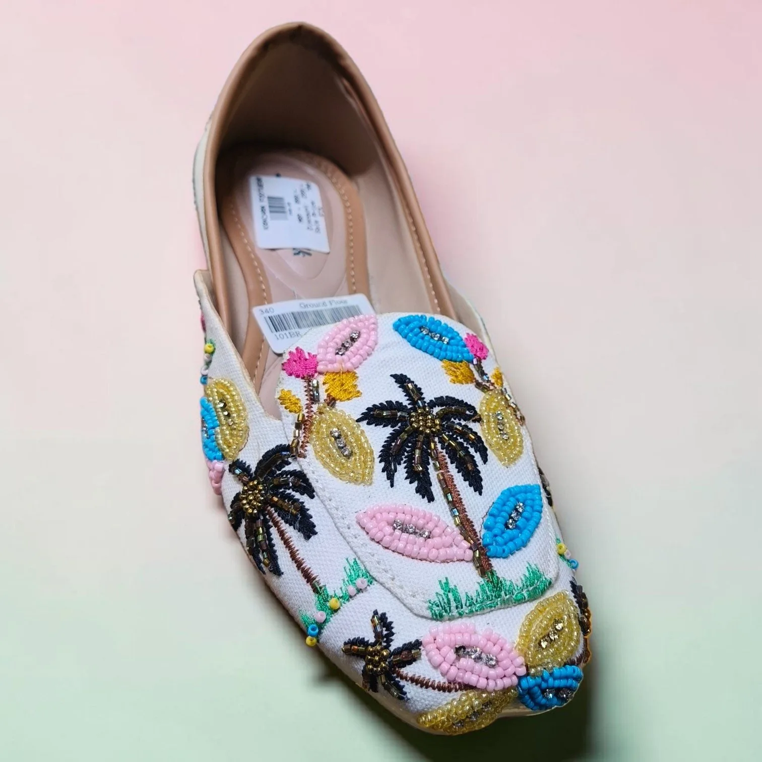 Tropical Paradise Beaded Moccasin Loafers 🌴✨ART - D48-50