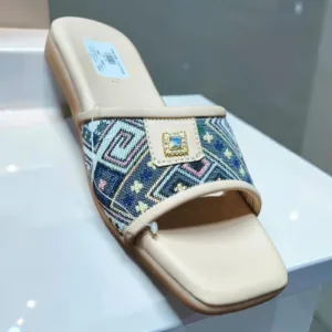 🎨 Ethnic-Geometric Pattern Casual Slide Sandal ART - D48-40