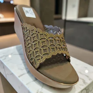 ✨ Golden Glamour Scalloped Wedge Sandals ✨ ART - D48-04