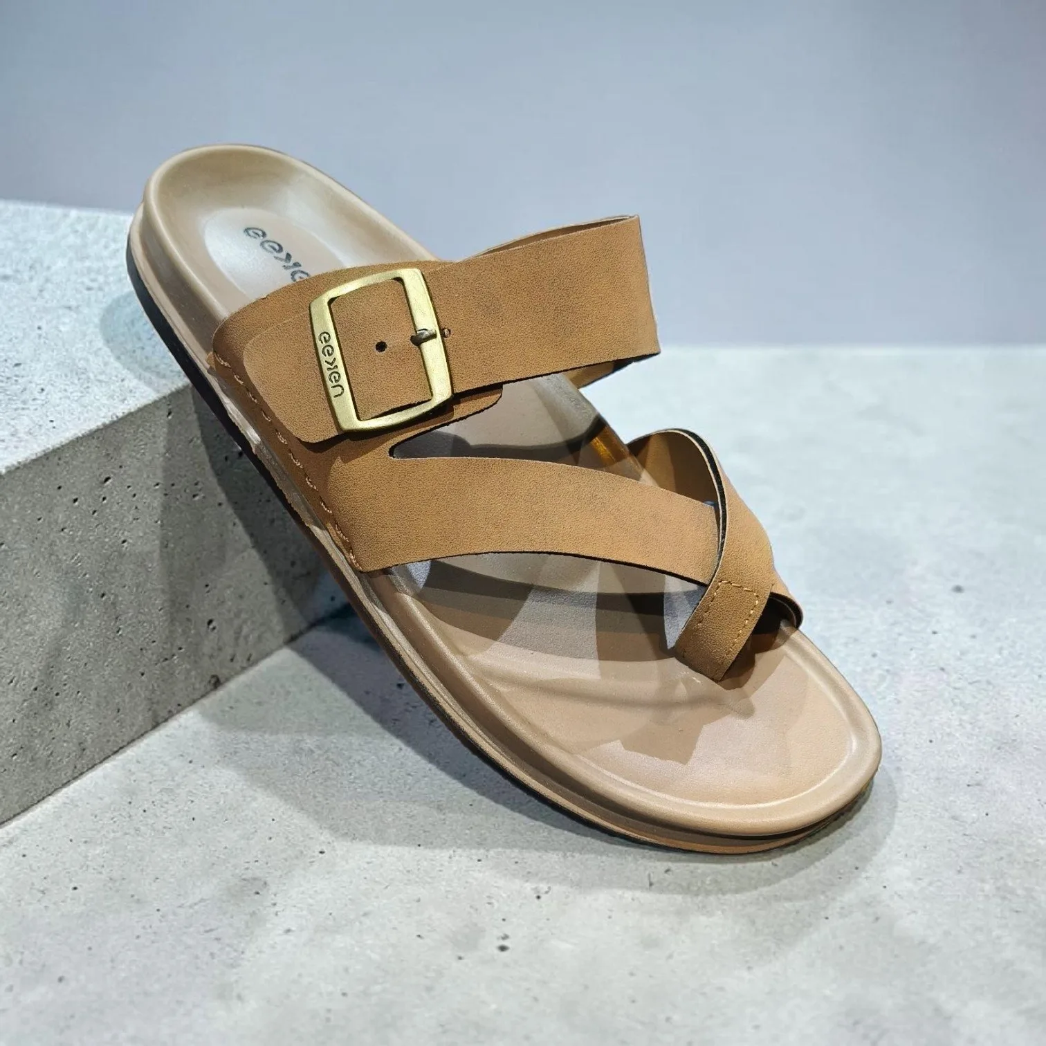 đˇď¸ Premium Tan Cross-Strap Comfort Sandals ART - 6176