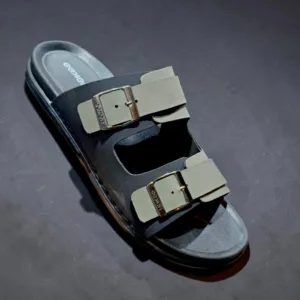Dual-Strap Buckle Slide Sandals ART - 6182