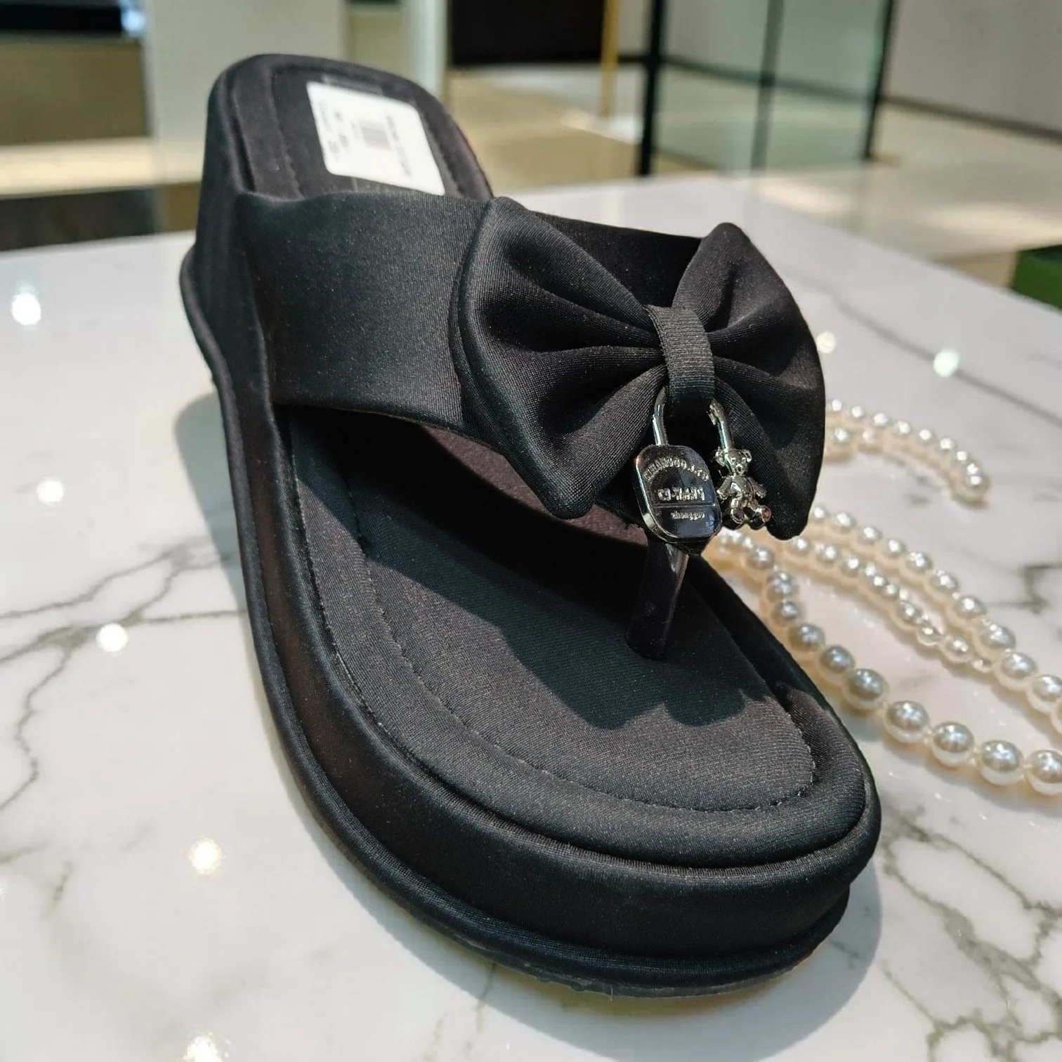 Chic Bow-Accent Platform Thong Sandals ✨ ART - D48-18 - Image 2