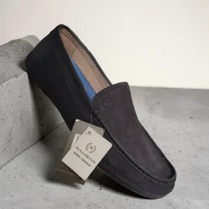 🏷️ Rahbar Premium Charcoal Matte Leather Loafers ART - D42-11