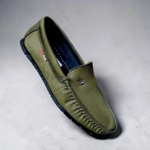 🟢 Urban Olive Suede Driving Loafers ART - D46-37