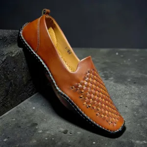 🌟 Elegance: Men's Hand-Stitched Woven Casual Loafers ART - bb-1