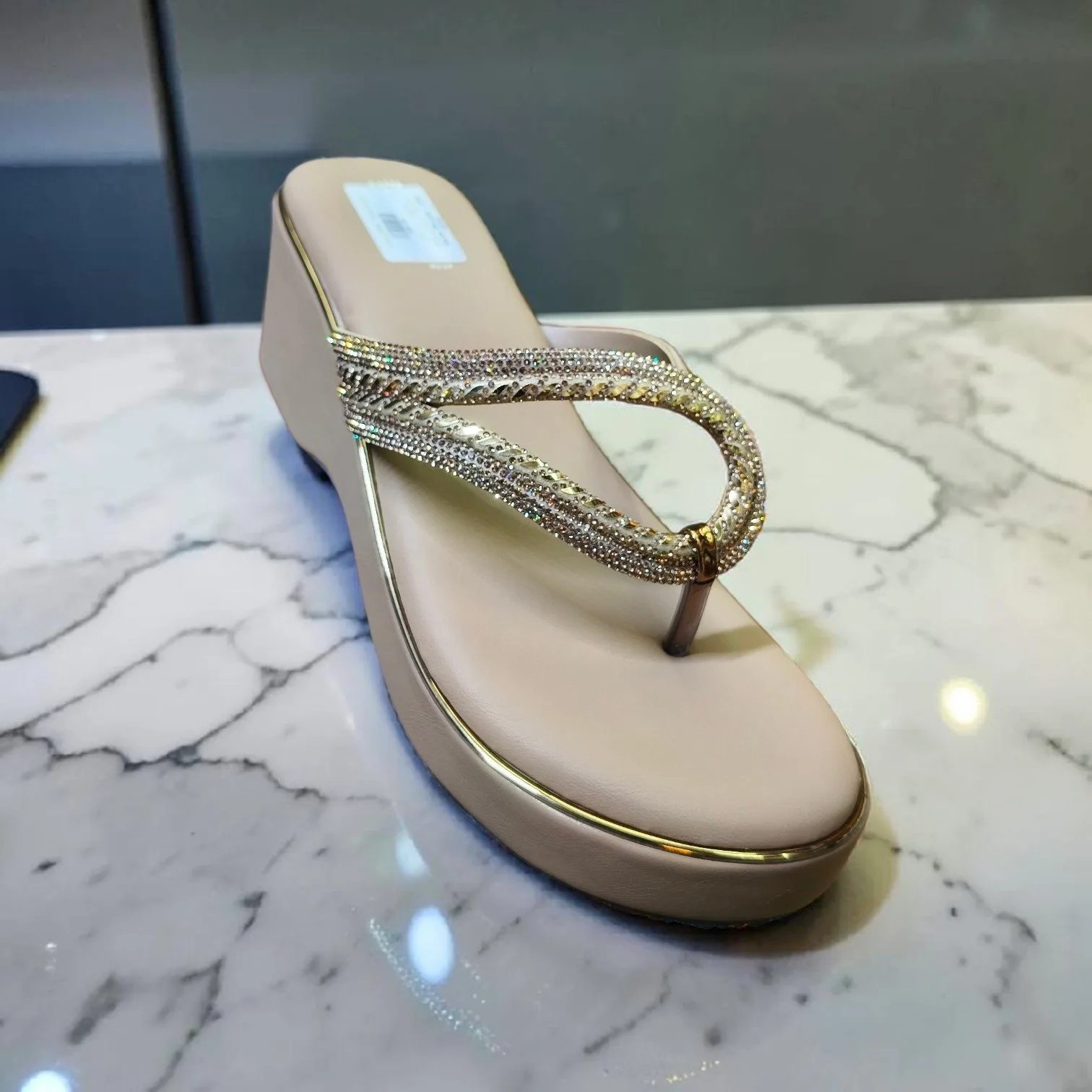 Glimmering Elegance Rhinestones Platform Wedges ART - D48-10 - Image 3