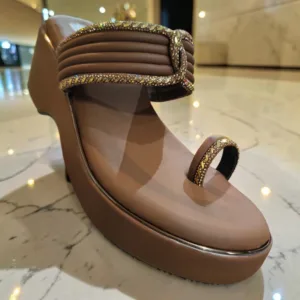 The Regal Radiance Crystal-Embellished Platform Wedges ART - D48-11