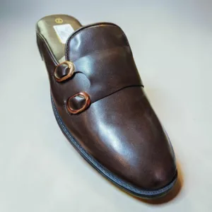 Men's Double Monk Strap Leather Mules 👞 ART - D44-67
