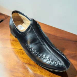 Men's Textured Leather Slip-On Mojari / Jutti Shoes ✨ ART - D46-24