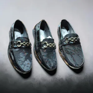 Midnight Sparkle Kids' Loafers 👟 to ART - H25-08