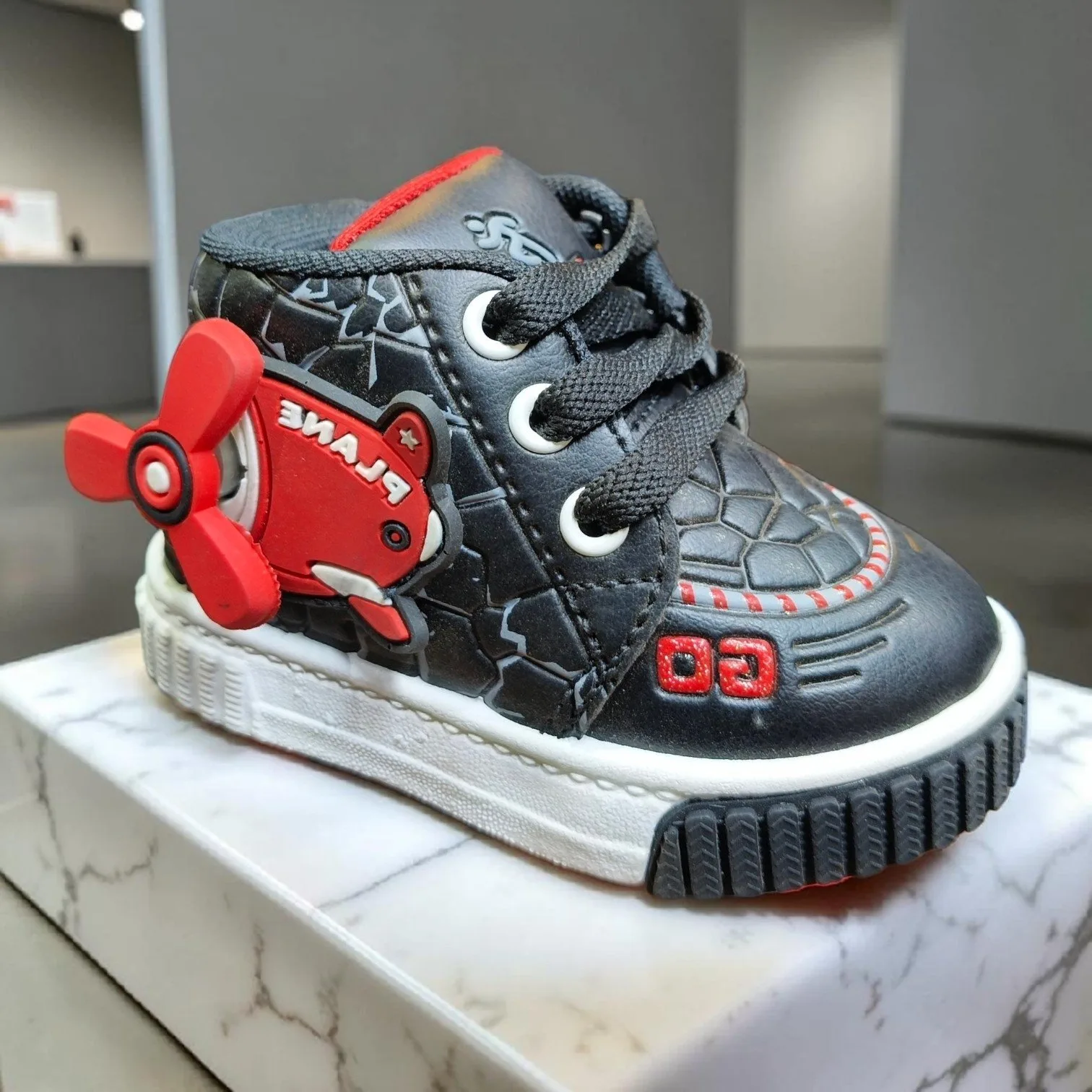 π "Sky Explorer" Toddler Propeller Mid-Top Sneaker ART - Zoom 41